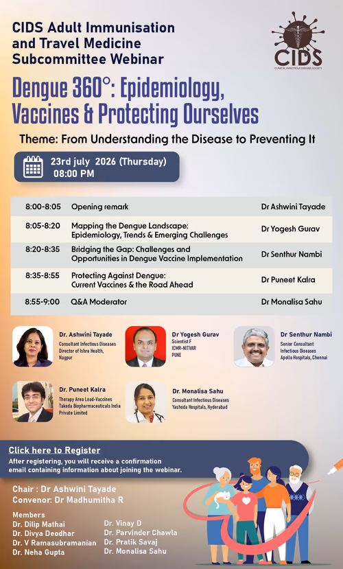 CIDS Adult Immunisation and Travel Medicine Subcommittee Webinar, 23 July 2026